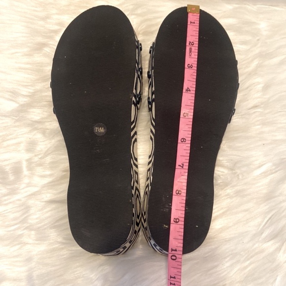 Tory Burch Noah Navy Leather Slides Size 7 1/2 - Picture 15 of 16